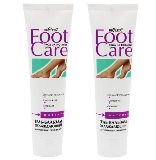 Белита Гель-бальзам для ног Foot Care охлаждающий для горящих ступней, 100 мл, 2 шт  #1