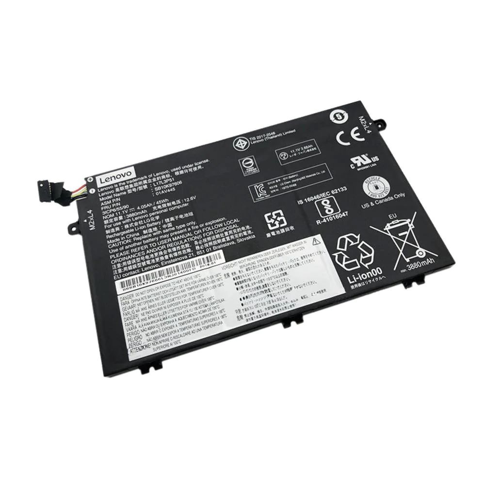 Аккумулятор (батарея) для ноутбука Lenovo ThinkPad E480, E485, E580 (L17M3P52, 5B10W13887) ORIG  #1