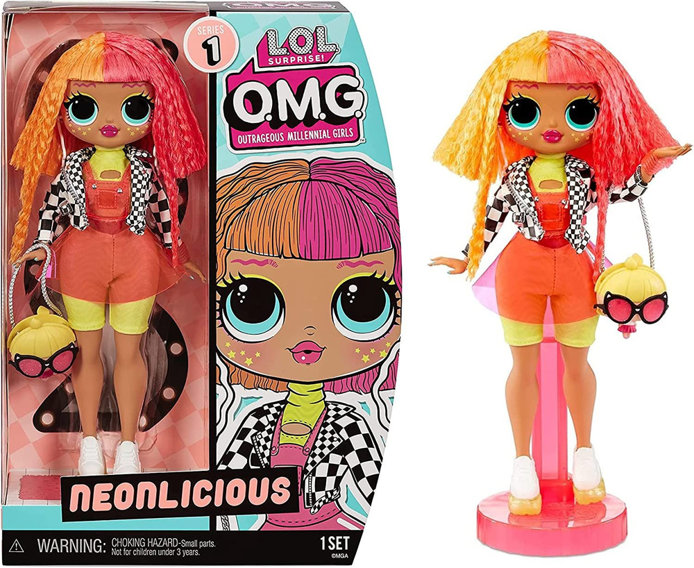 Кукла L.O.L. Surprise! OMG Neonlicious Fashion Doll, Series 1 Перевыпуск, LOL Неоновая  #1
