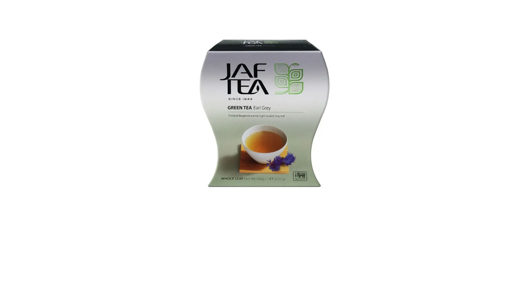 Чай Jaf Earl Grey зеленый, листовой, с ароматом бергамота 100 грамм  #1