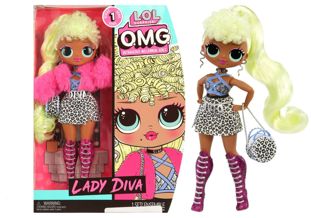 Кукла L.O.L. Surprise! OMG Lady Diva Fashion Doll, Series 1 Перевыпуск, LOL Леди Дива  #1