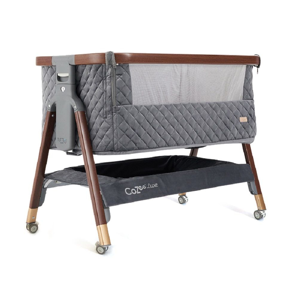 Колыбель Tutti Bambini CoZee Luxe Walnut/Slate с качалкой + колеса #1