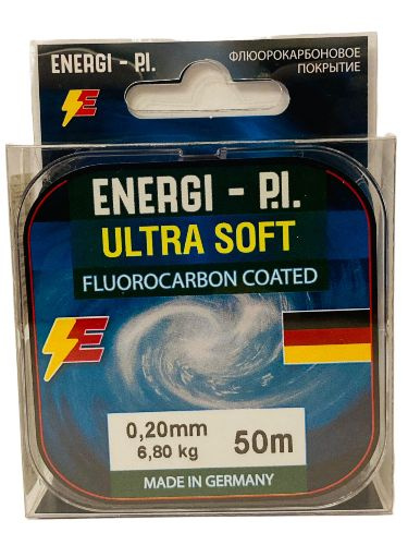 Леска рыболовная, монофильная ULTRA SOFT Fluorocarbon coated, 50 м; 0.20 мм ENERGI-P.I.  #1