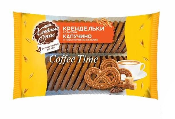 Хлебный спас Печенье, Coffee Time, Крендельки, капучино, 320 г #1