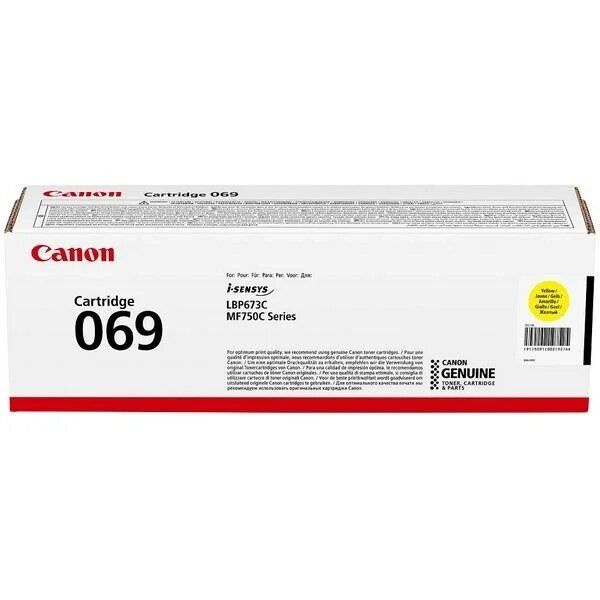 Картридж Canon 069 Yellow для i-SENSYS MF752Cdw/MF754Cdw/LBP673Cdw 5091C002 #1