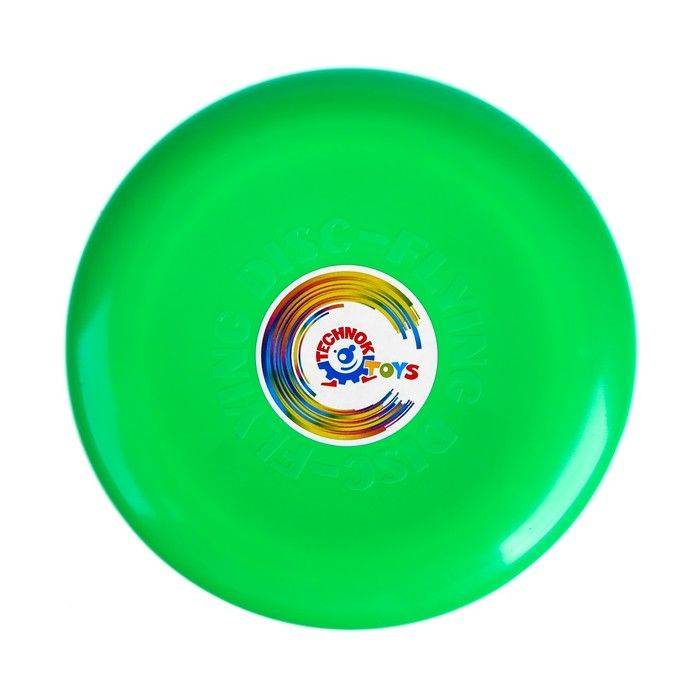 Летающая тарелка, 23 х 23 х 2,7 см, цвет зеленый и мел в подарок  #1