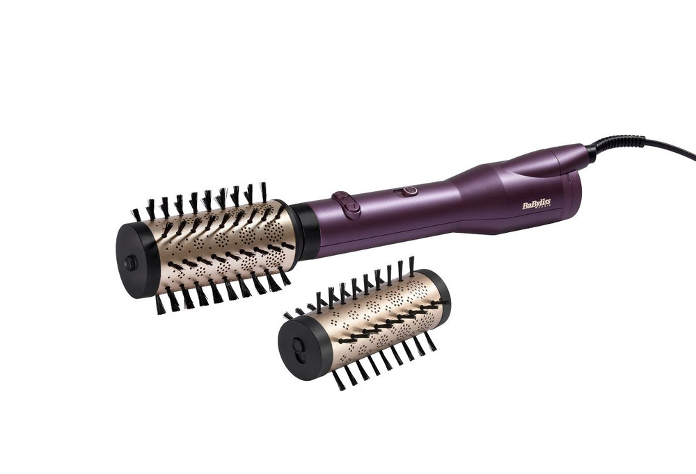 BaByliss Фен-щетка для волос AS950E 650 Вт, скоростей 1, кол-во насадок 2, фиолетовый  #1
