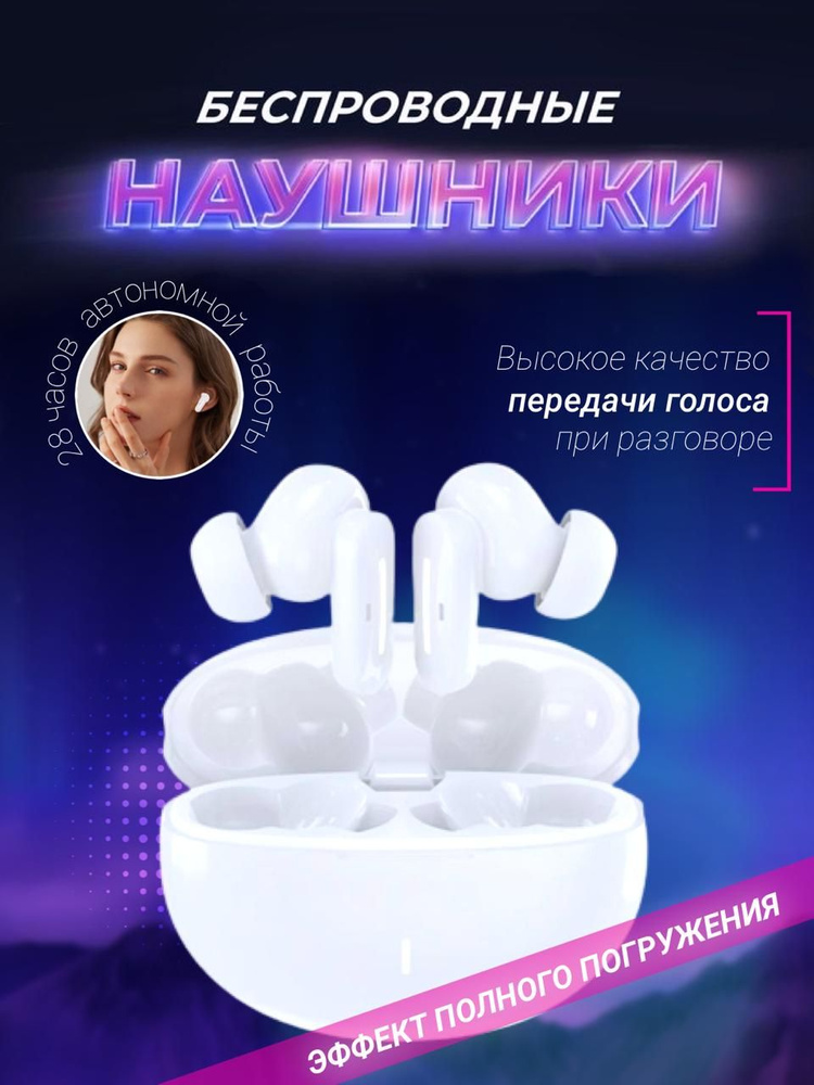 Наушники беспроводные TWS Sky-3 Hi-Fi music Bluetooth 5.3 с микрофоном для телефона, ПК на Андроид и #1