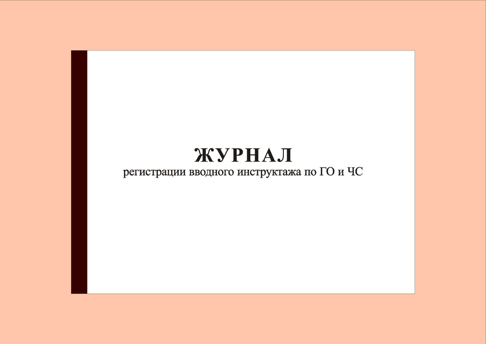 (300 стр.) Журнал регистрации вводного инструктажа по ГО и ЧС  #1