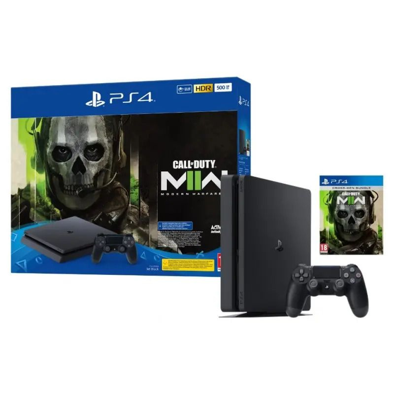 Игровая приставка Sony PlayStation 4 Slim 500 ГБ + код на загрузку Call of Duty: Modern Warfare II (русская #1