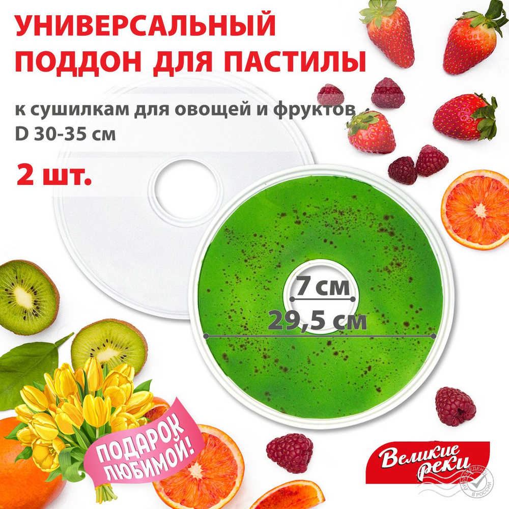 Поддон для пастилы, универсальный ВР-0502 2шт, диаметр 29.5см к сушилкам для овощей и фруктов  #1