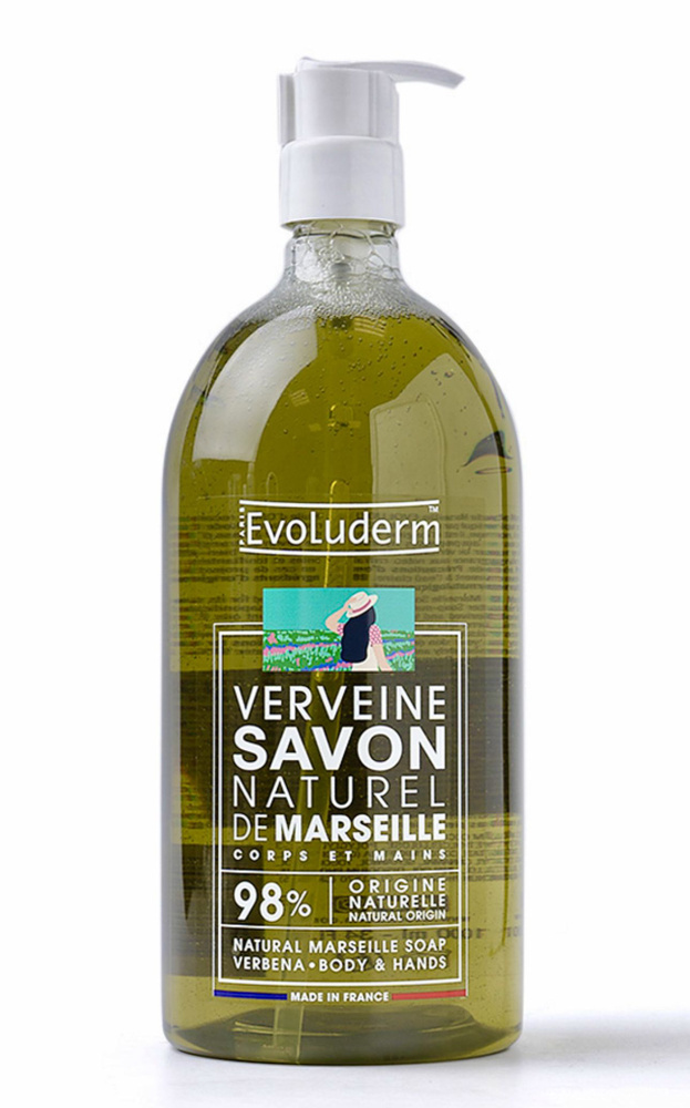 Мыло жидкое Evoluderm Verbena марсельское 1л, Франция #1