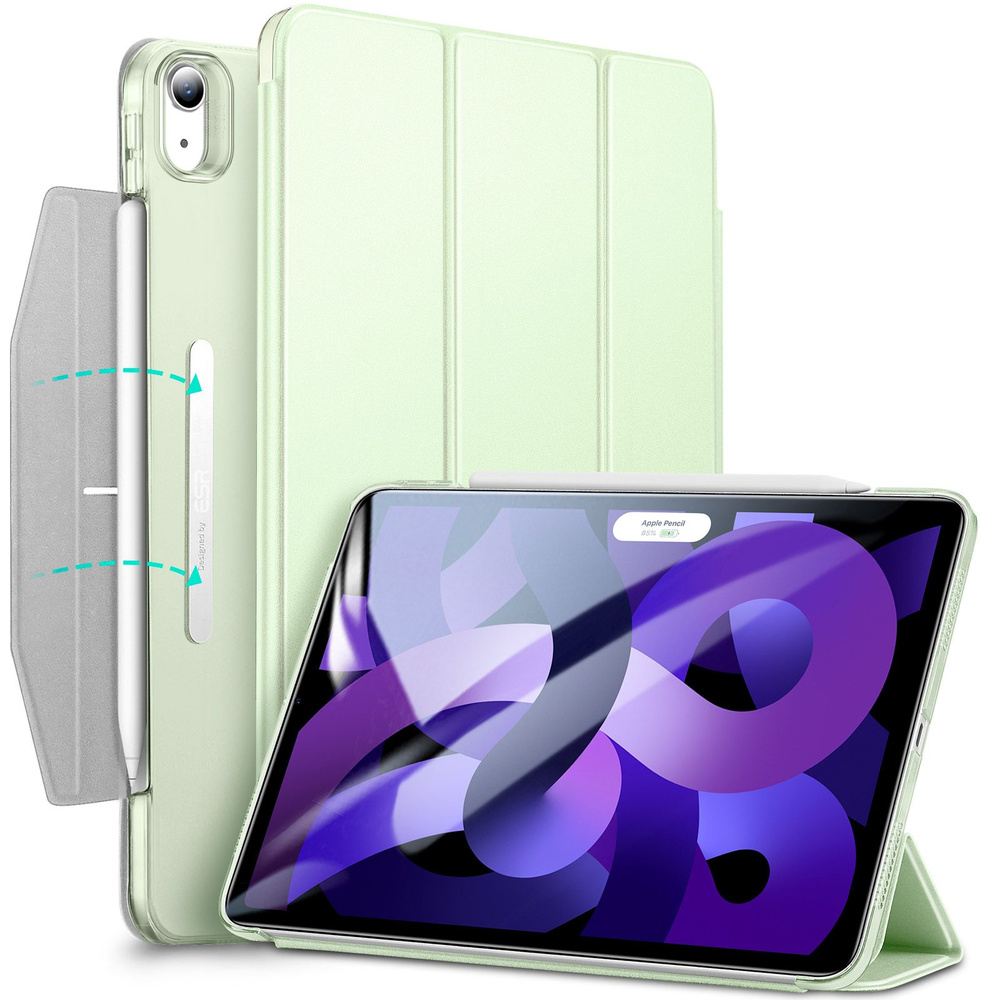 Чехол книжка ESR Ascend Trifold Case для iPad Air 4 (2020) / Air 5 (2022) Light Green, мятный  #1