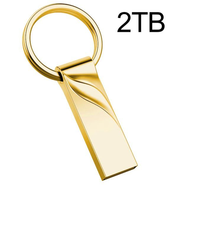 USB-флеш-накопитель флэш-драйв 2 ТБ, золотой #1