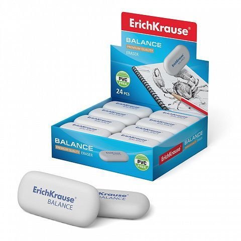 Ластик ErichKrause Balance Mini, 40 х 22 х 12 мм, мягкий, гипоаллергенный, 24 шт, 34638  #1