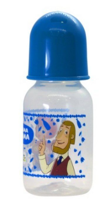 Бутылочка для кормления МАМА ТАМА классика с силиконовой соской 0+, 125мл  #1