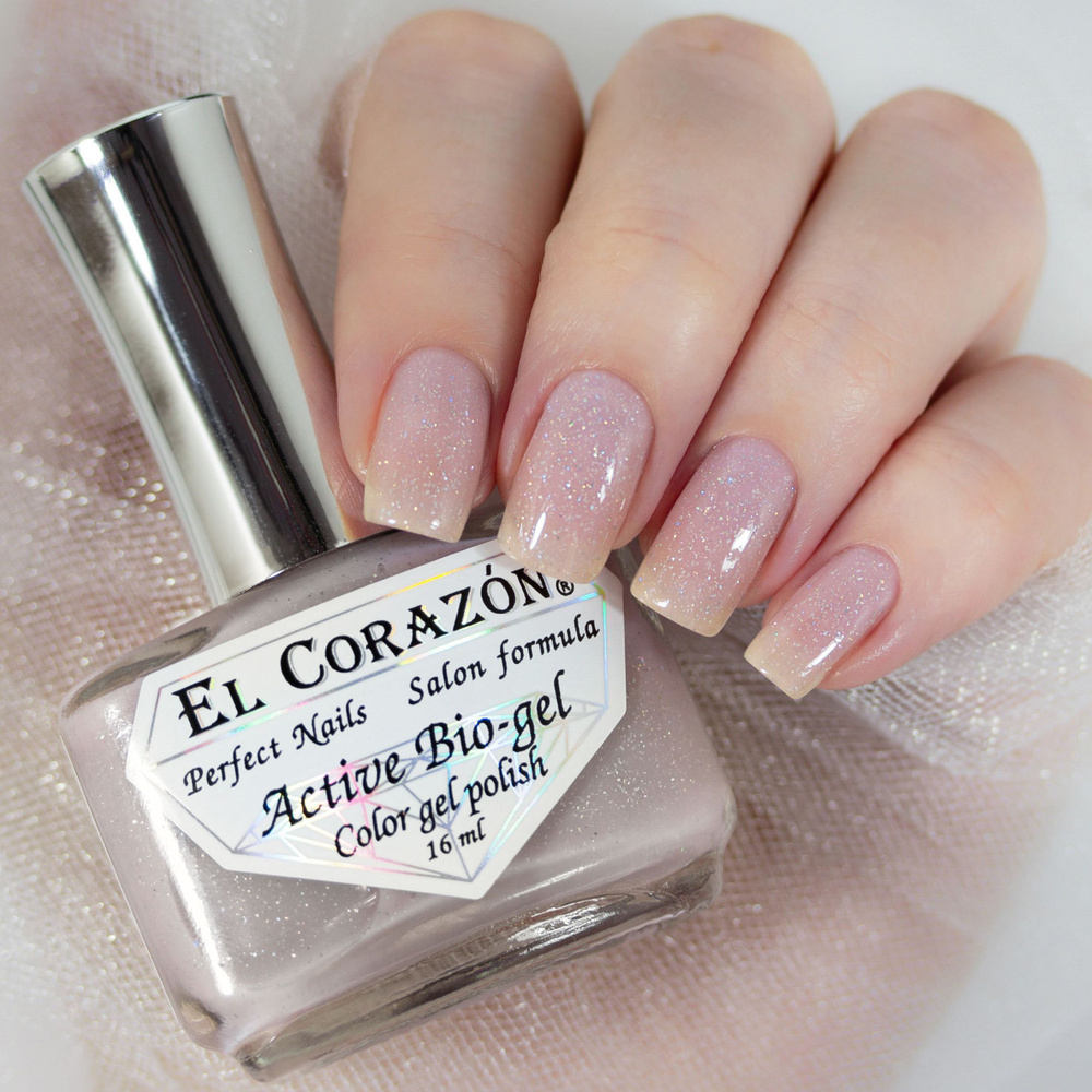 El Corazon лечебный лак для ногтей Активный Био-гель №423/2044 Shimmer 16 мл  #1
