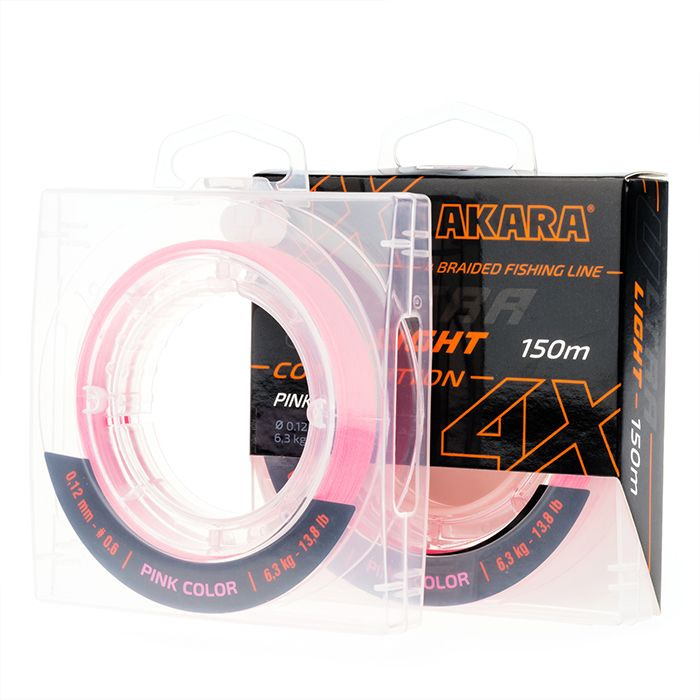 Шнур рыболовный плетеный Akara Ultra Light Competition Pink 150 м 0,06 #1