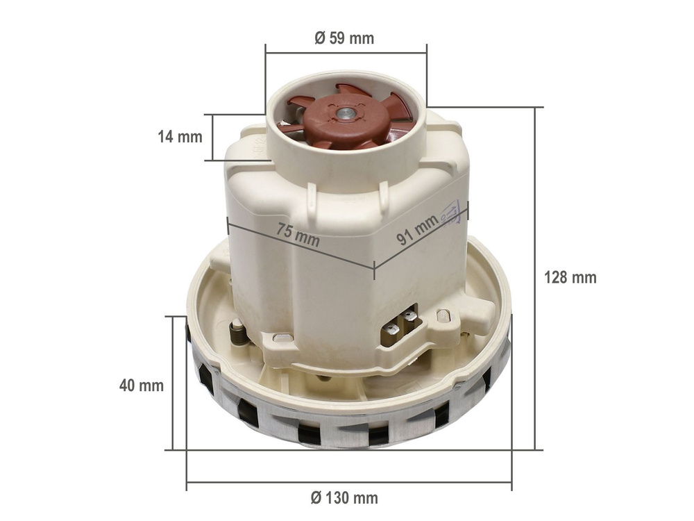 Двигатель для пылесоса Bosch, Zelmer 467.3.404-2 1600W D 130мм #1