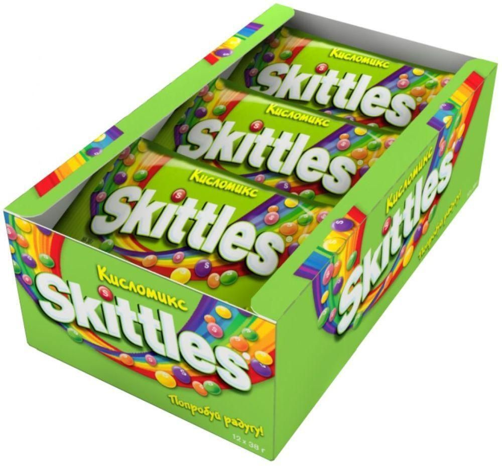 Драже Skittles Кисломикс (Скитлс) 38гр х 12шт #1