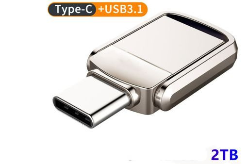 USB-флеш-накопитель USB Type-C, USB 3.1 2 ТБ, серебристый #1