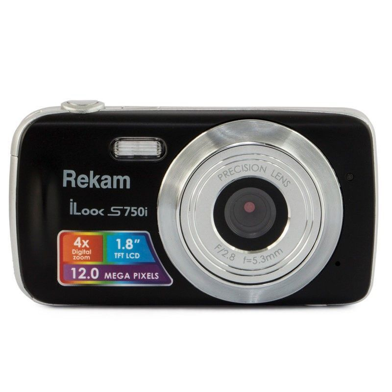 Rekam Компактный фотоаппарат Цифровая камера Rekam iLook S750i "чёрный", черный  #1
