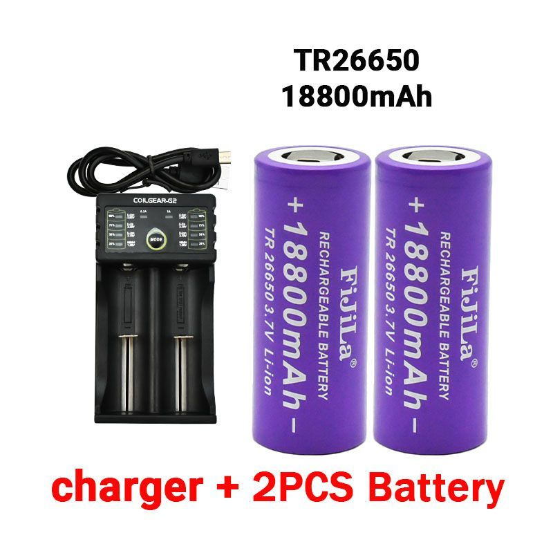 Новый 26650 3.7V18800 Mah, светодиодный фонарь для зарядки литий ...