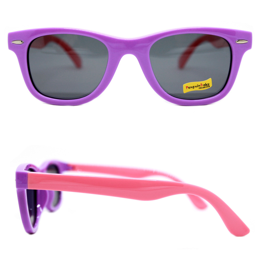 Детские солнцезащитные очки унисекс (5+ лет) с поляризацией (Polaroid) Penguin Baby 0023 С5, цвет фиолетовый #1