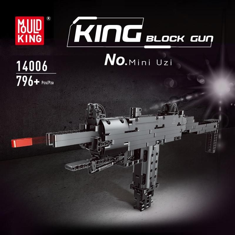 Конструктор для мальчика Mould King 14006 Пистолет-пулемет Mini Uzi,796деталей,Рождественский подарок,Новогодний #1