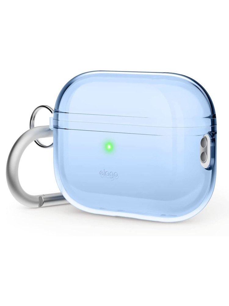 Чехол Elago Clear Hang case для Airpods Pro 2 / на Эирподс Про 2 силиконовый, полупрозрачный с карабином, #1