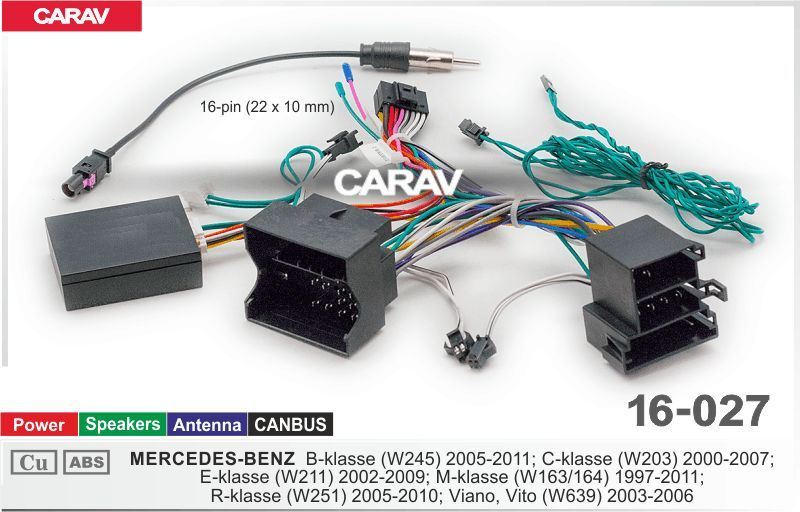 Адаптер CARAV 16-027 дополнительное оборудование для подключения 7/9/10.1 дюймовых автомагнитол на автомобили #1