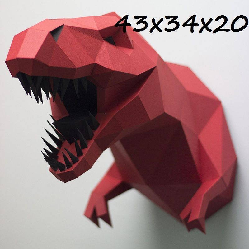 3D конструктор пазл T-Rex красн. #1