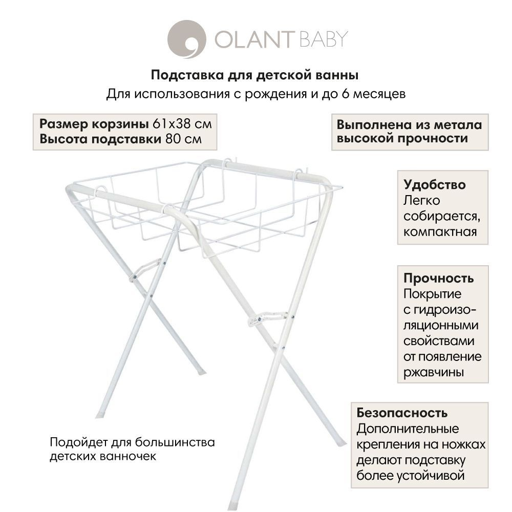 OLANT BABY подставка под ванну цвет белый #1