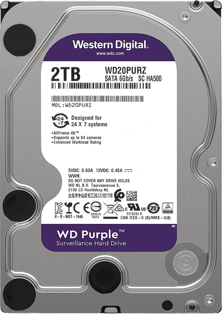 Western Digital 2 ТБ Внутренний жесткий диск wbpurple (wbpurple)  #1