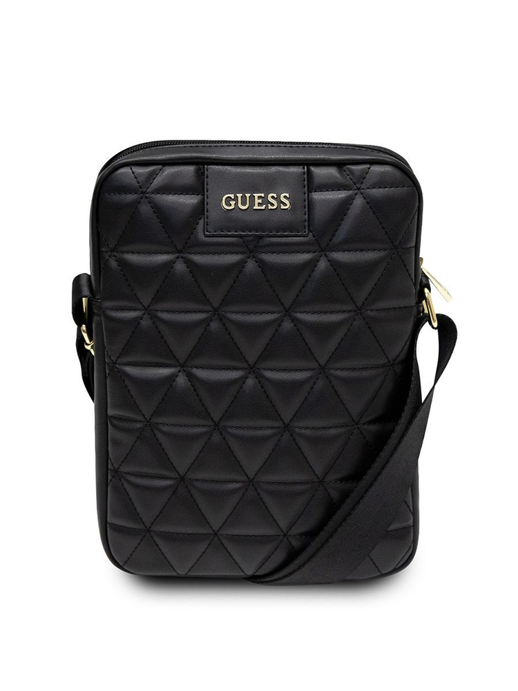 Сумка Guess для планшетов 10" дюймов из экокожи с ремнем через плечо, черная  #1