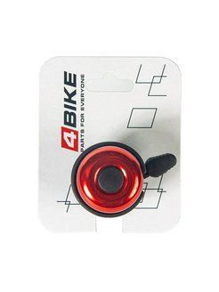 Велозвонок 4BIKE BB3207-Red алюминий+пластик, D-40мм, красный #1