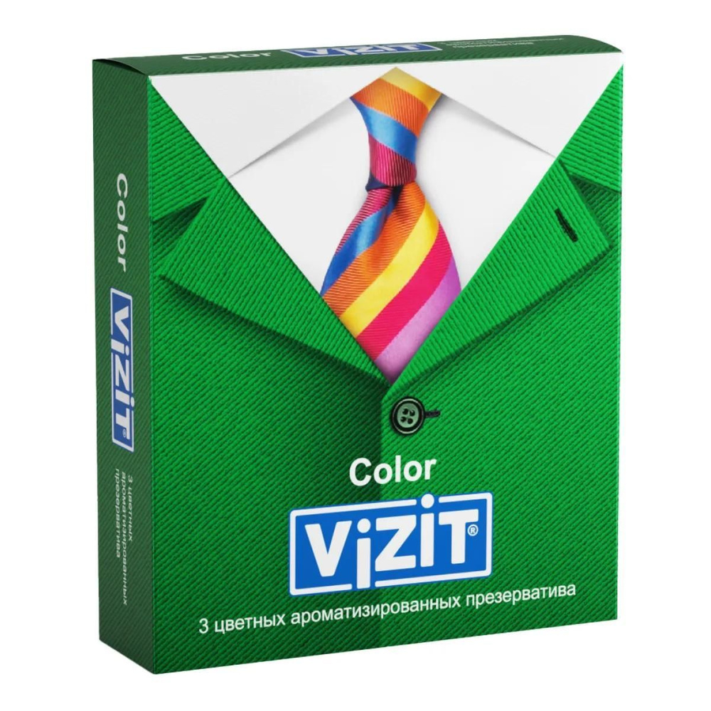 Презервативы Vizit Color цветные ароматизированные N 3, 1уп #1