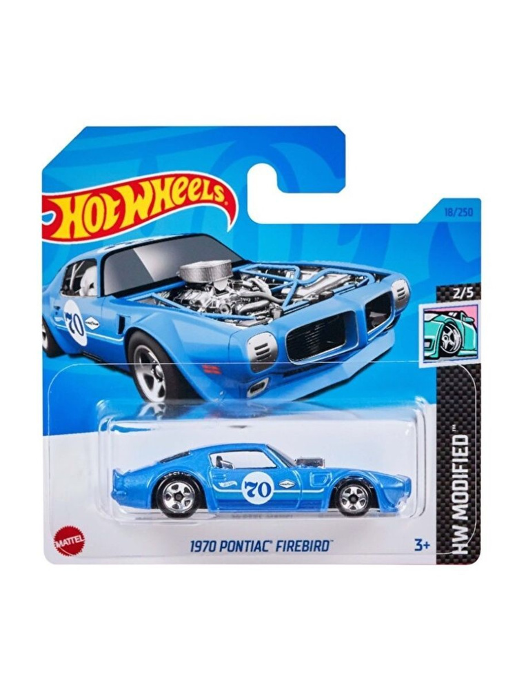 HKH83 Машинка металлическая игрушка Hot Wheels коллекционная модель 1970 PONTIAC FIREBIRD голубой  #1