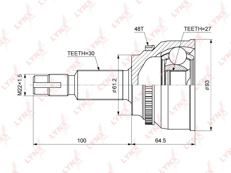 ШРУС наружный для LEXUS, TOYOTA / CO3752A #1