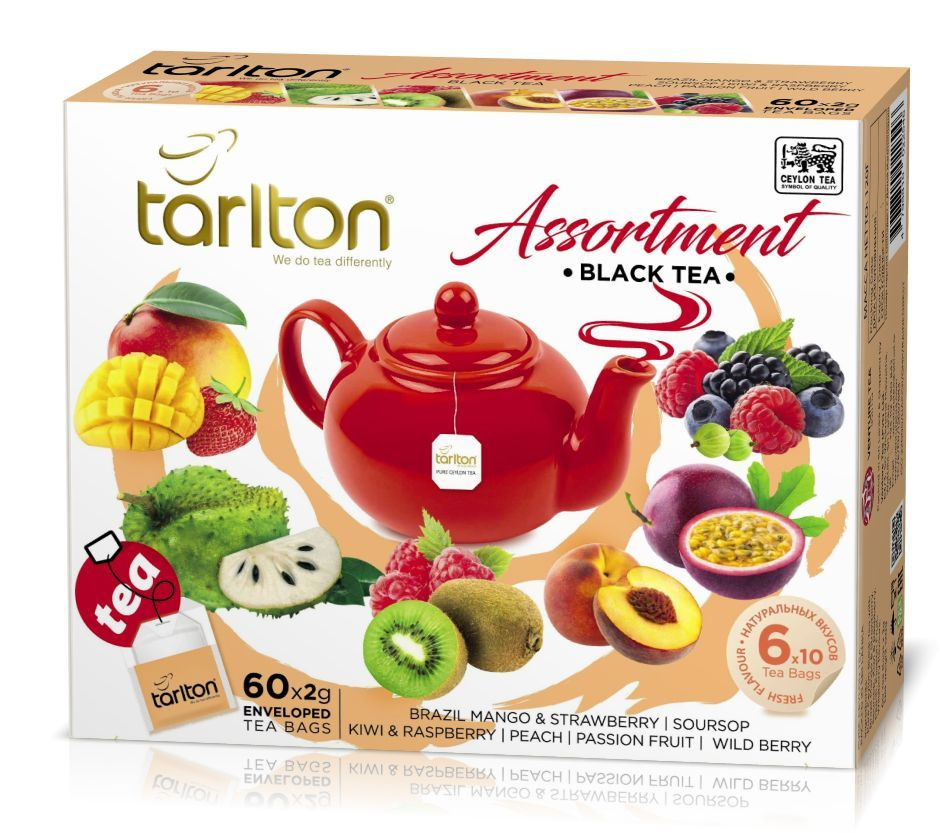 Чай цейлонский Tarlton "Черный ассорти", 6 вкусов, 60 пак. #1