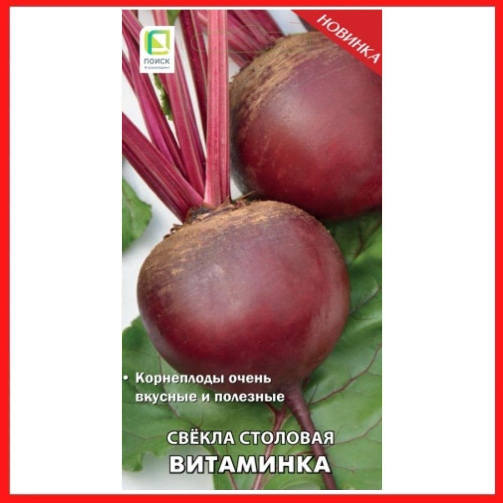 Семена Свекла столовая "Витаминка", 3 гр, для дома, дачи и огорода, в открытый грунт, овощи из семян. #1