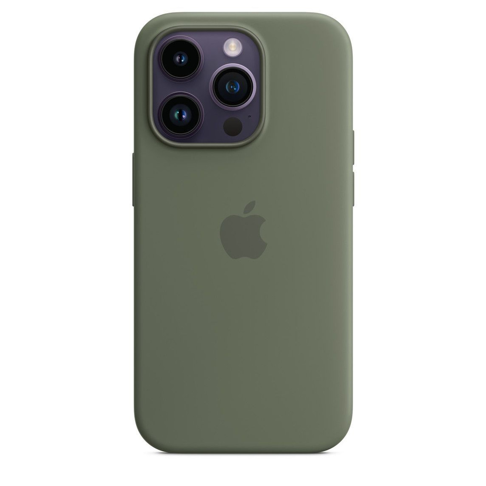 Чехол-накладка для iPhone 14 Pro Max Silicone Case MagSafe Olive #1