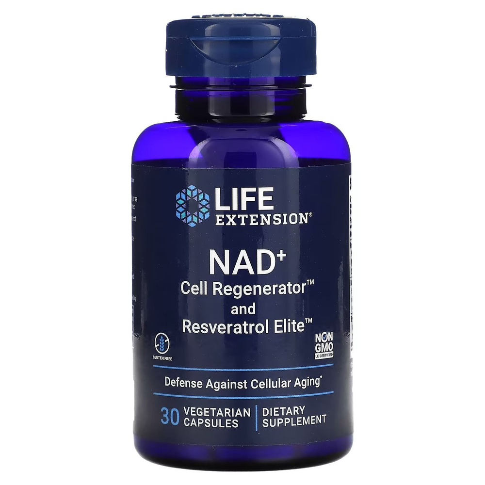 NAD + Cell Regenerator и ресвератрол, никотинамид рибозид NIAGEN, 30 вегетарианских капсул  #1