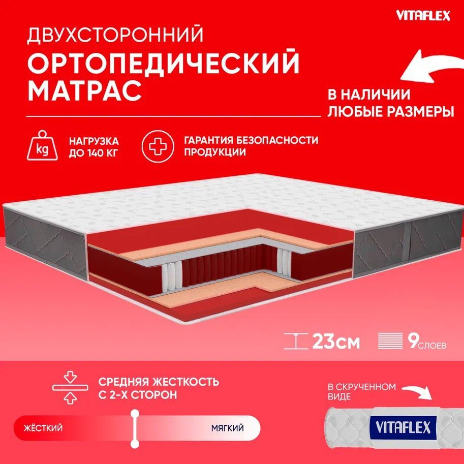 VITAFLEX Матрас Ортопедический матрас VITAFLEX Anatomic G Sk 115x180, независимые пружины, с кокосом, #1