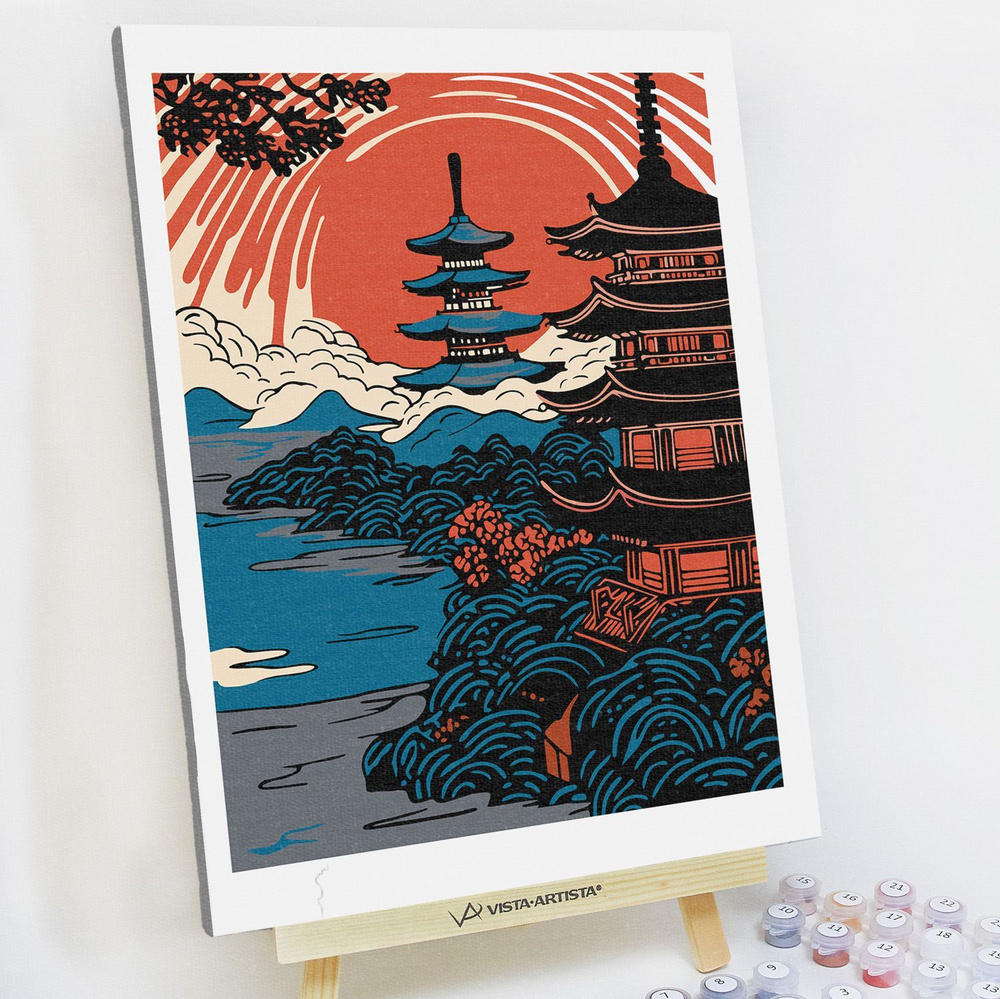 Картина по номерам, холст на подрамнике - Иримоя-дзукури - Япония 30x40 см.  #1