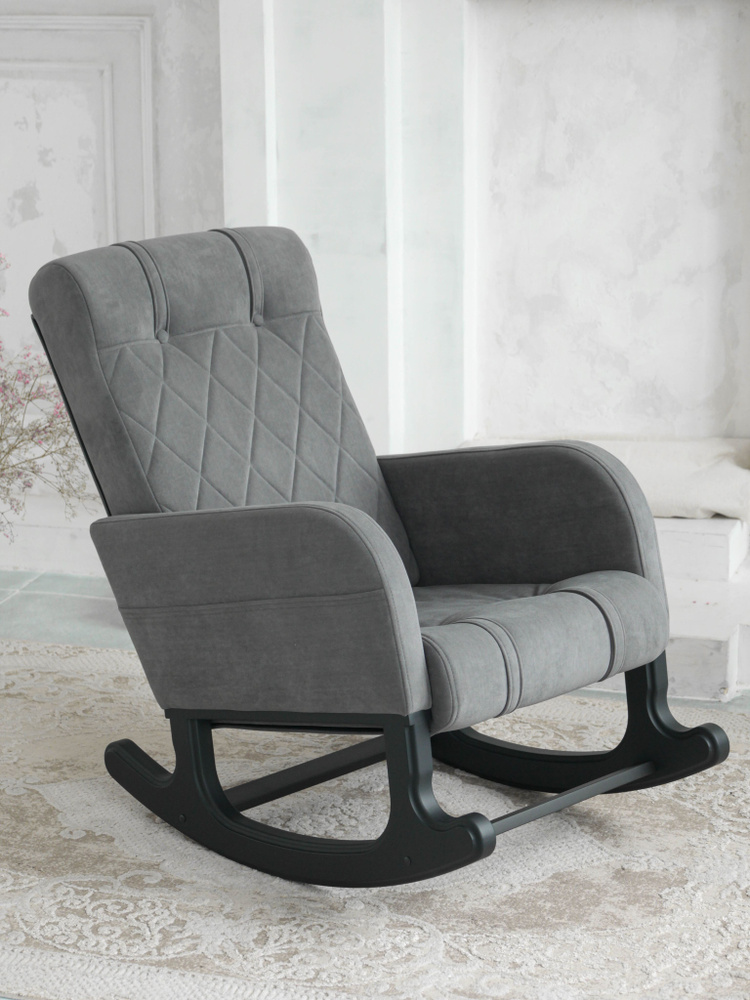 Кресло-качалка Luxe номер 4, ткань-велюр, 63х100х93 см #1