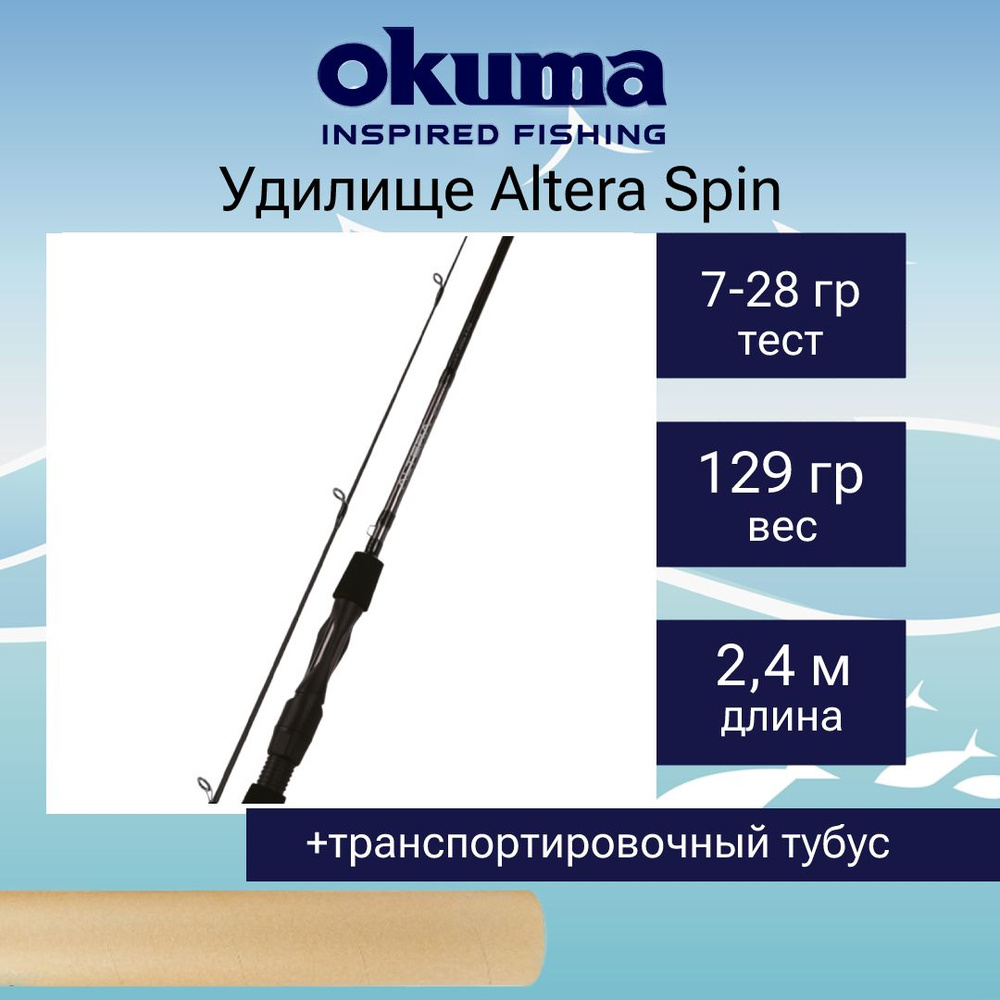 Спиннинг Okuma Altera Spin 8'0'' 240cm 7-28g 2sec #1