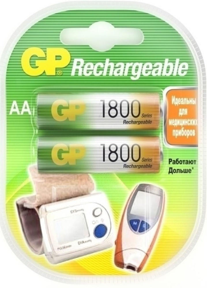 Аккумулятор GP HR6 / AA (1800 mAh) NiMh - 2 шт. #1