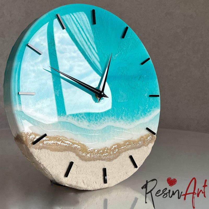 ResinArt / Часы №2 Море / Набор для рисования эпоксидной смолой  #1