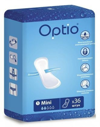 Прокладки урологические Оptio Mini 36 шт/ женские/2 капли/ Оптио  #1